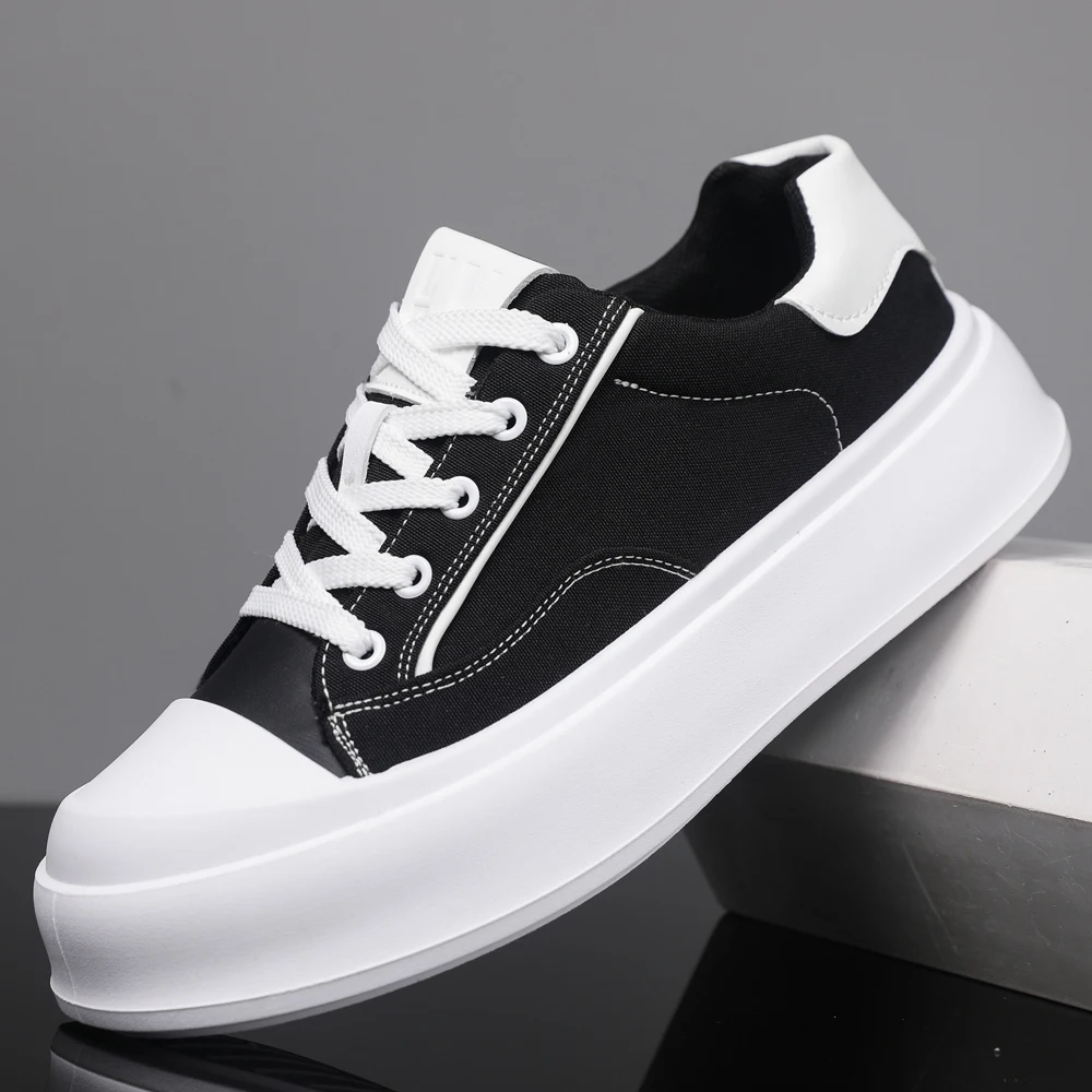 

Men's 2026 Spring Platform Canvas Sneakers Fashion Versatile Non-Slip Wear-Resistant Lightweight Casual Shoes