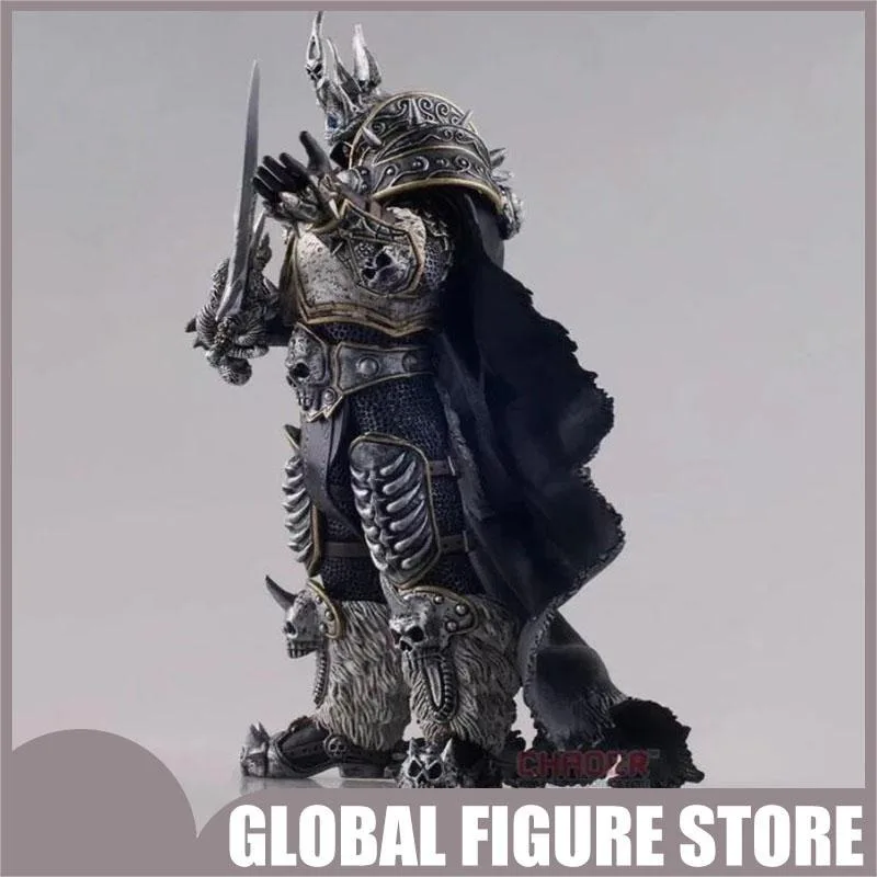 World of Warcraft Frostmourne Action Figure Standing Lich King Arthas Death Knight Model Animation Desktop Gift Toys for Kids