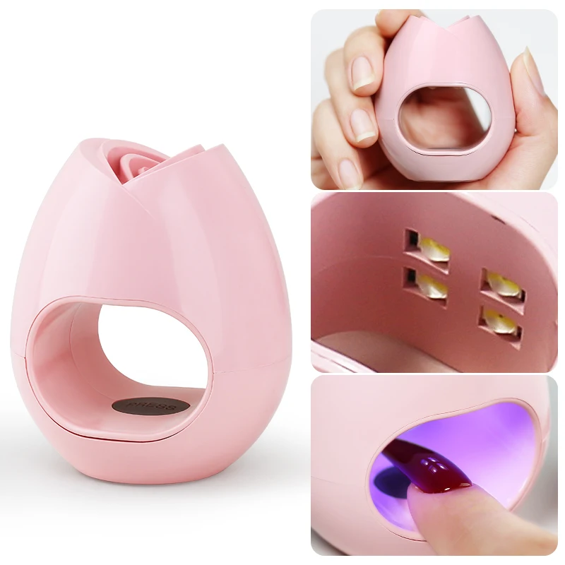 ArteClavo UV LED USB Lamp Manicure Mini Nail 30S Fast Dryer Machine Single Finger Nail Art Tool Gel Need Curing Rose Egg Fashion