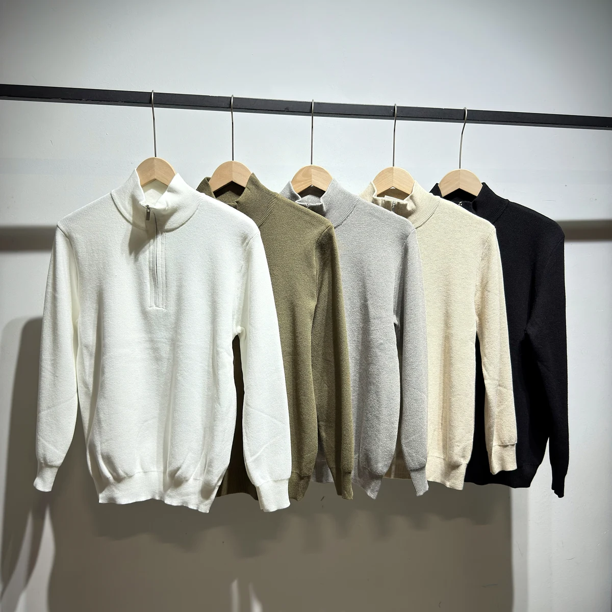 

Повседневный вязаный свитер мужской осенне-зимний, облегающий, с капюшоном, воротником-стойкой, универсальный, с длинным рукавом, термотоп