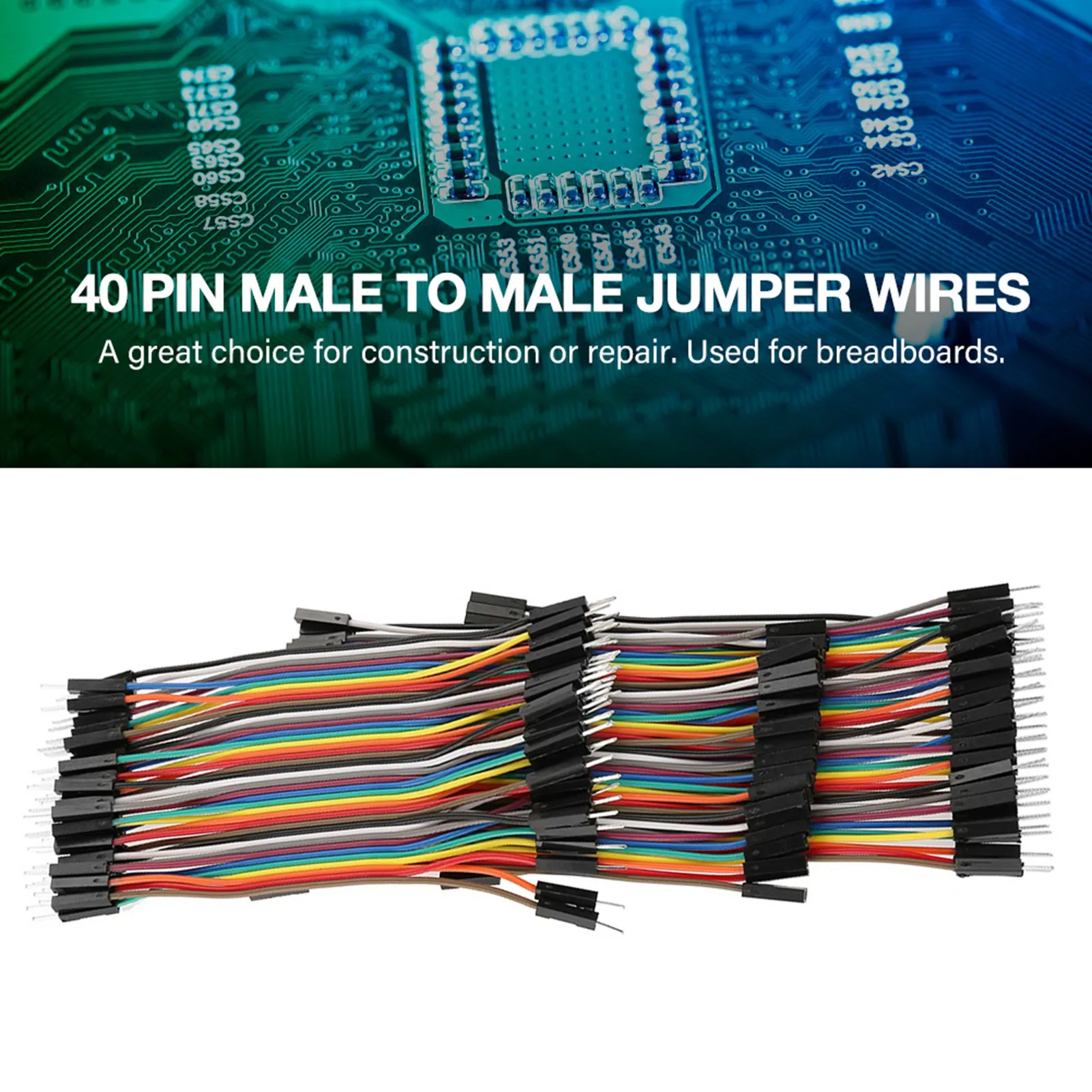 Jumper Wire Cable Jumper Wires Colorful 10cm Jumper Wires Kit 40pin M to F / 40pin M to M / 40pin F to F for Breadboard