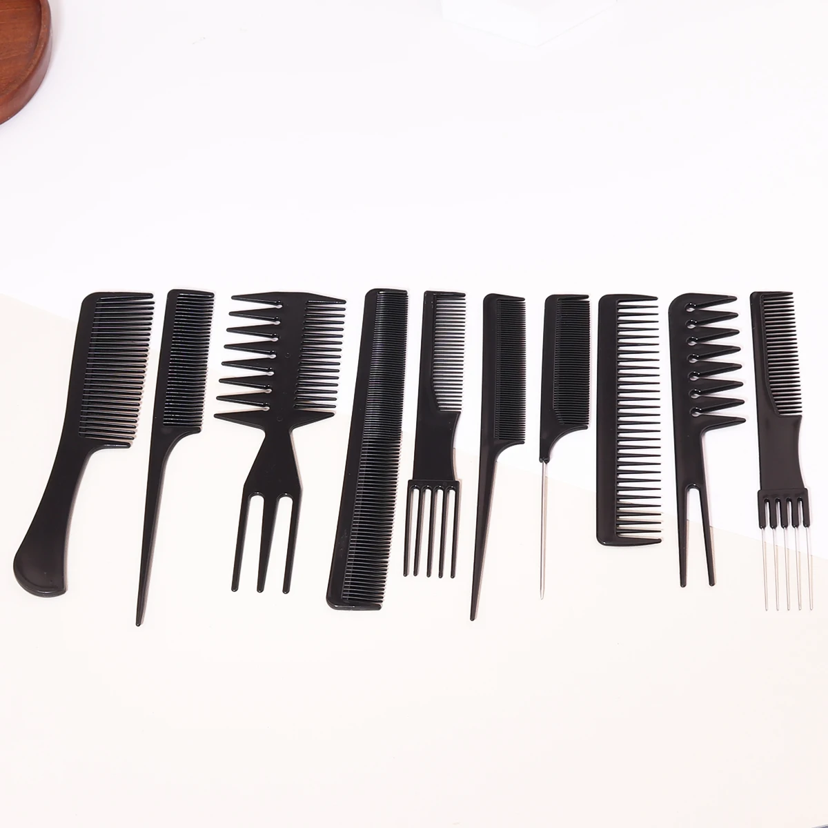 10 piece hair styling comb set, styling tools, suitable for home use, hair salons, anti-static,special for real hair wigs