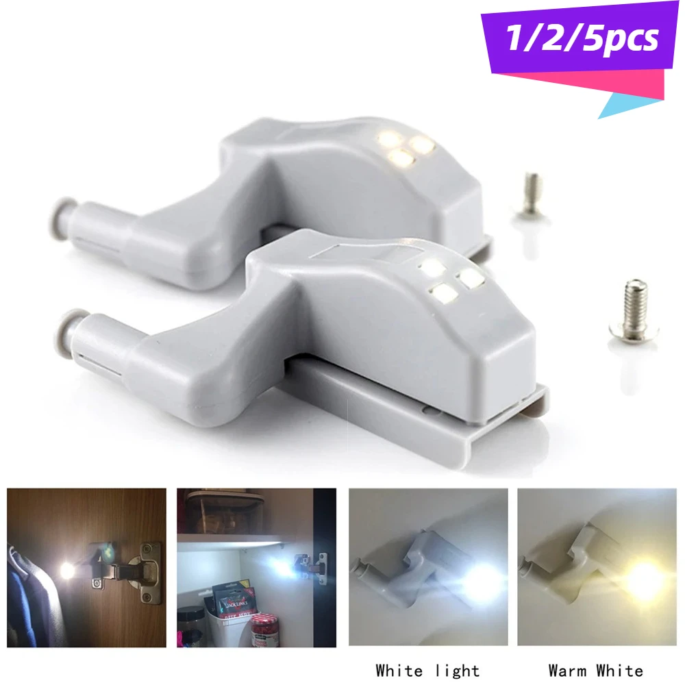 

LED Inner Hinge Lamp Cabinet Lights Universal Wardrobe Cupboard Door Sensor Lights Bedroom Wardrobe Kitchen Closet Night Lights