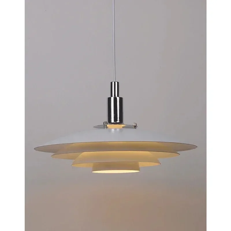 Luminária Pendente de Meio Século Criativa com Gradiente Branco e Vermelho, Ajustável, para Sala de Jantar e Cozinha