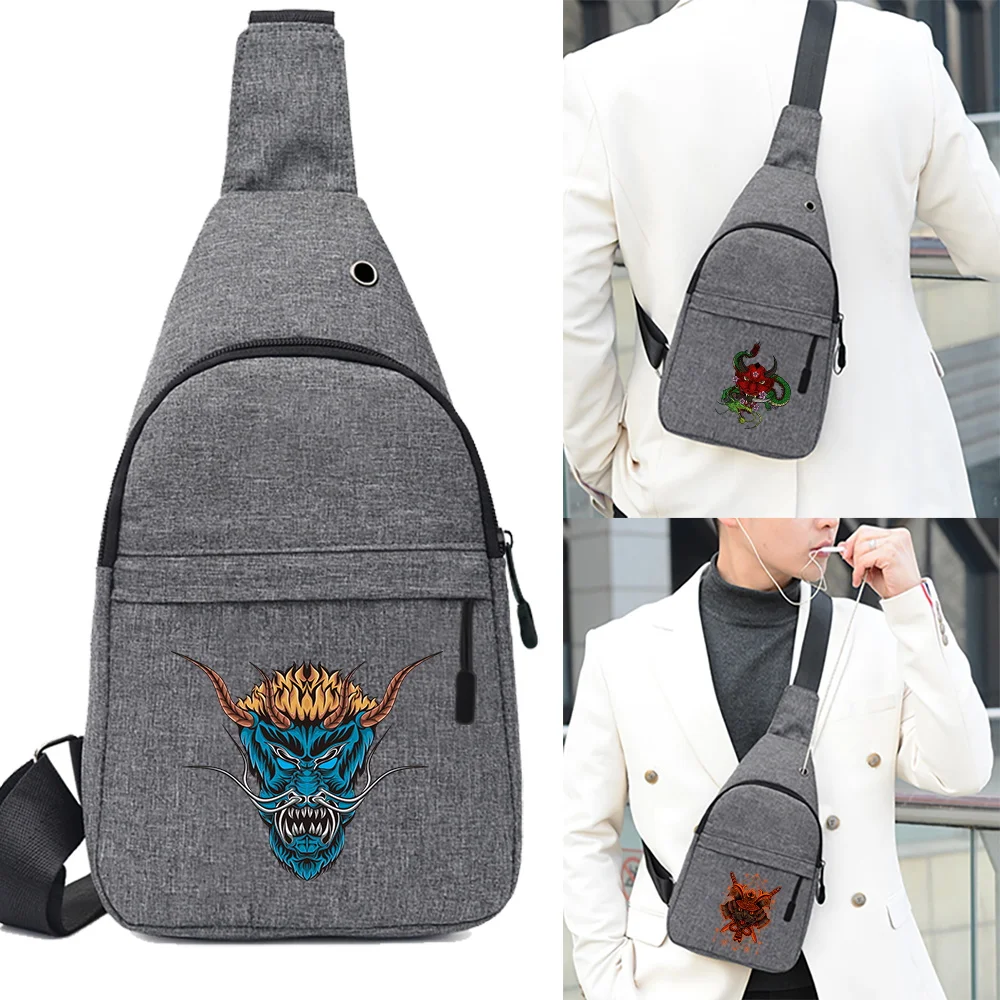 

2023 Monster Printed Chest Bag Fashion Men Crossbody Bag Trend Brand Shoulder Bag Mini Ipad Mobile Money Phone Small Bag Women