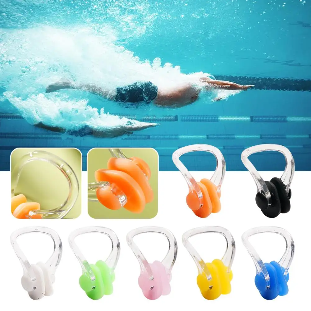 

1Pcs/Set Candy Color Soft Silicone Nose Clip Small Size Nose Clip Swimming for Adult Children Water Sports Pool Accessories