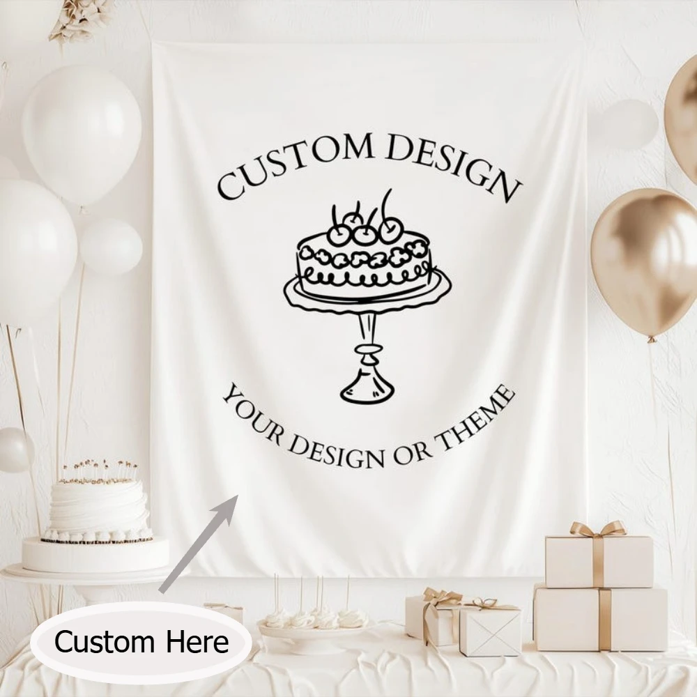 

Custom Birthday Banner Personalized Baby Shower Backdrop Fabric Party Sign Custom Name Banner Birthday Decor Custom Backdrop