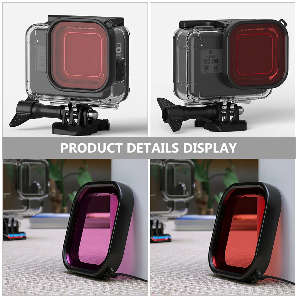 

3pcs Underwater Camera Diving Filter Lens Cover For 8 Color Correction Freshwater Seawater Photography