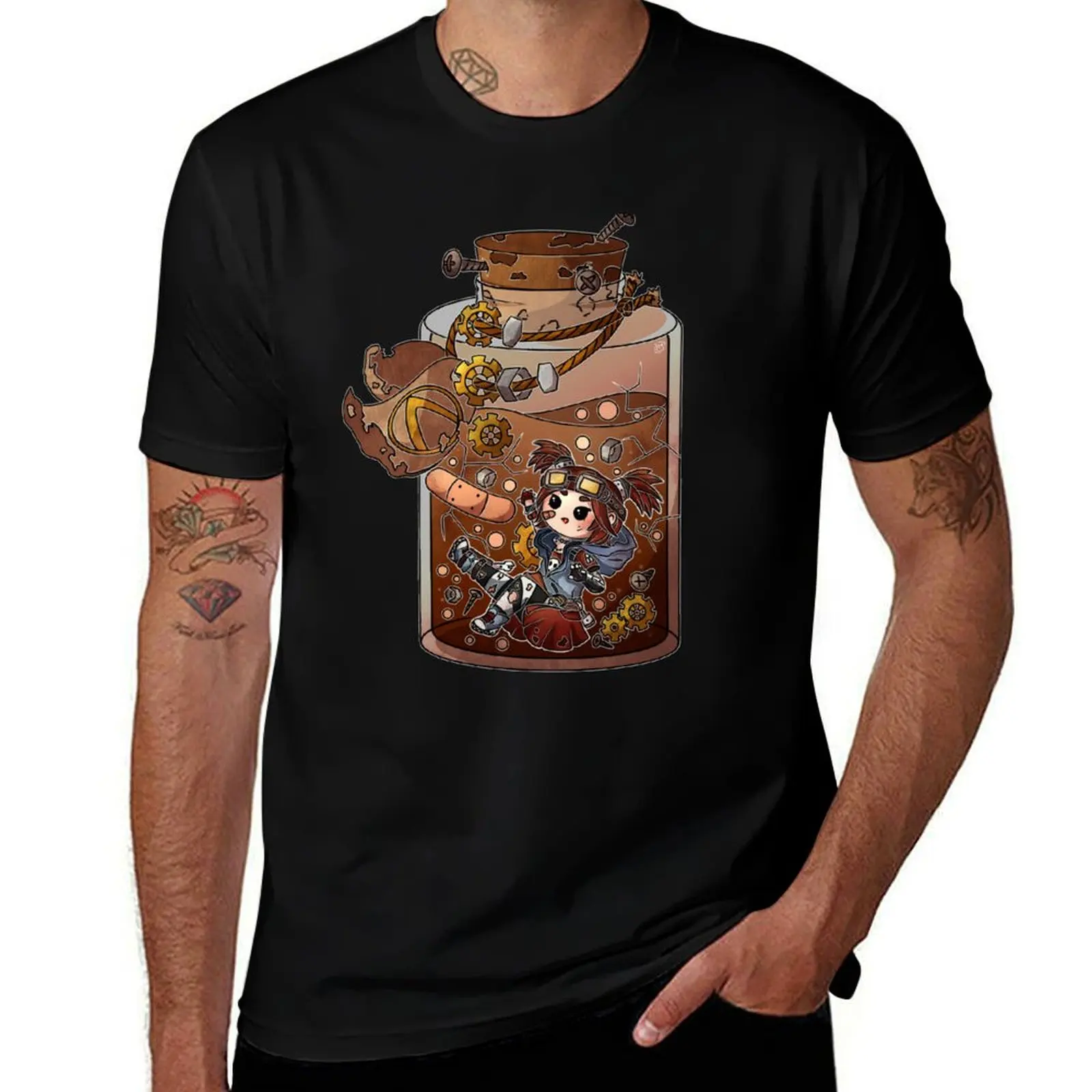 Gaige Potion Bottle T-Shirt Odor Resistant Short Sleeve Top