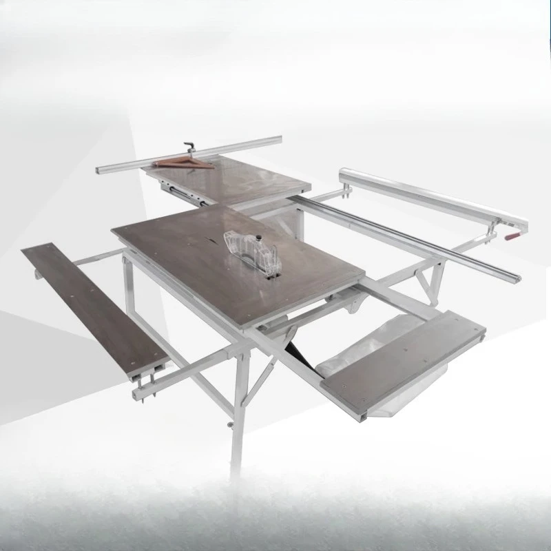 Dust-free child and mother saw integrated machine Double saw blade Precision guide rail Easy folding Woodworking