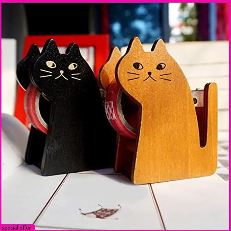 

A65Z 2Pcs Cats Tape Holder Packing Tape Roller Tape Packaging Tape Dispenser False Eyelash Tape Dispenser Fun Tape Dispenser Dur