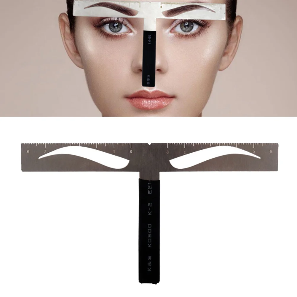 Professional Eyebrow Stencil Ruler Reusable Three-point Balance Positioning Kit Eyebrow Caliper for Eyebrows Measuring (Classic