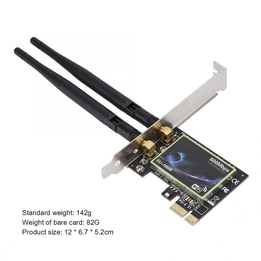 SU-N600 ثنائي النطاق 600 ميجا بت في الثانية PCI-E بطاقة الشبكة 2.4 جيجا/5 جيجا هرتز محول جيجابت إيثرنت