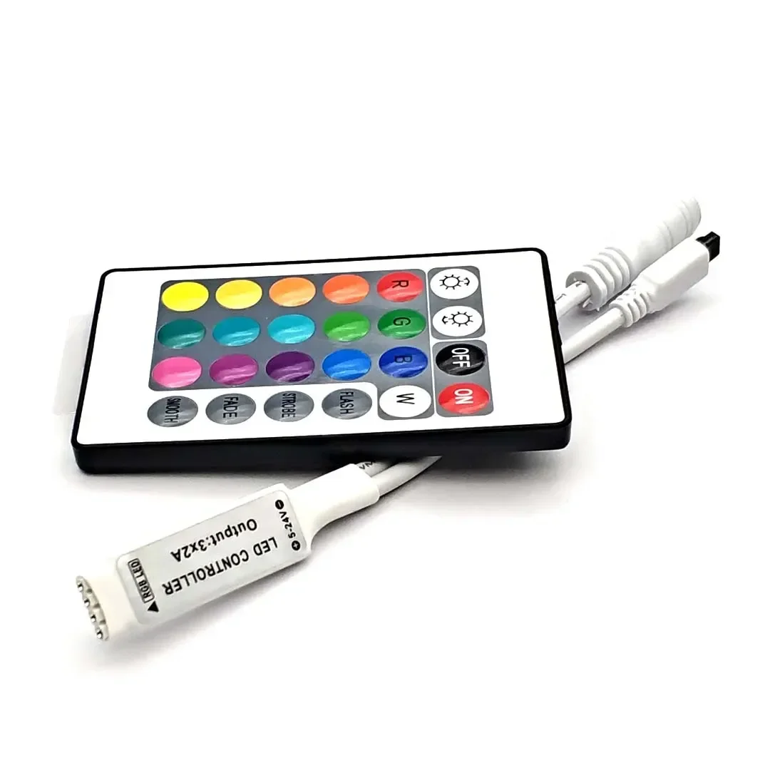 LED Strip RGB Controller Mini 3 24 44 Keys USB Connector IR Remote Control Dimmer for 5050 2835 RGB LED Strip Light TV Backlight - view 5