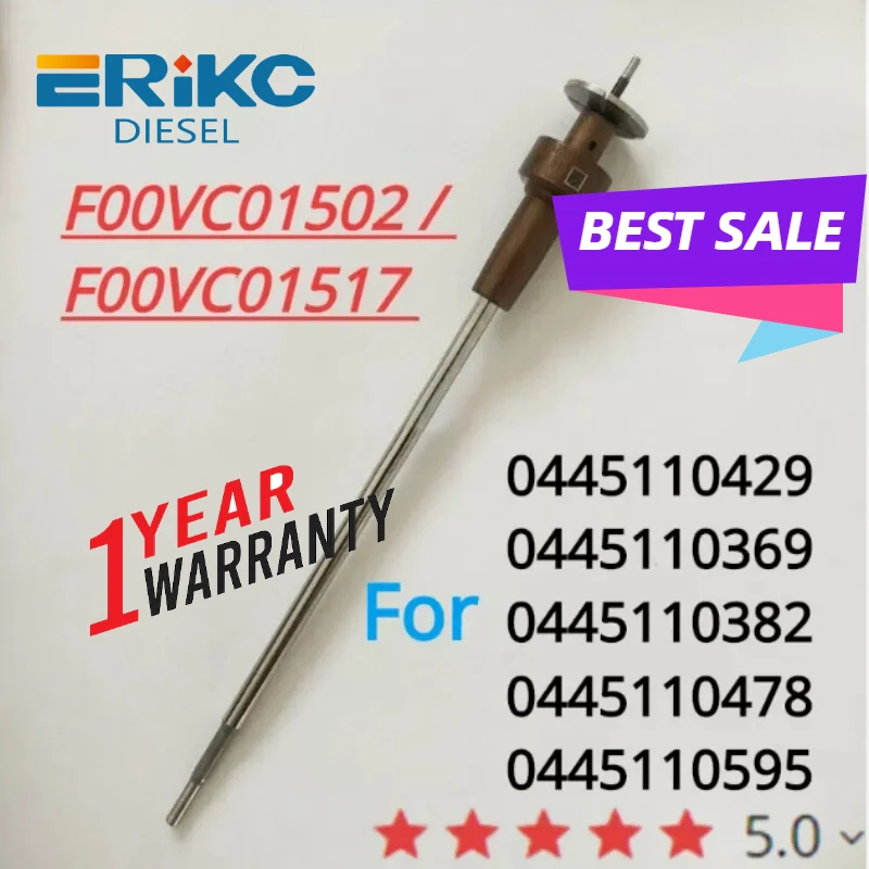 ERIKC F00VC01502 F00VC01517 Valve 518 for Common Rail Fuel Injector 0445110429 0445110369 0445110382 0445110478 0445110595