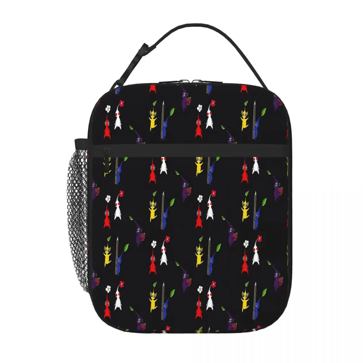 Bestselling Pikmin Pattern Red Blue Yellow Purple Blue White Feminine Lunch Box Bag Mini Travel Meal Prep Bag