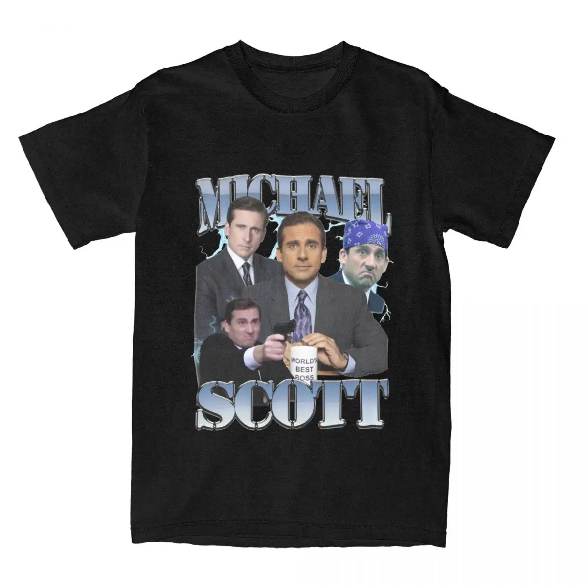 Camiseta bootleg Michael Scott masculina vintage, blusa de manga curta, camiseta vintage dos anos 90, no escritório, gola redonda