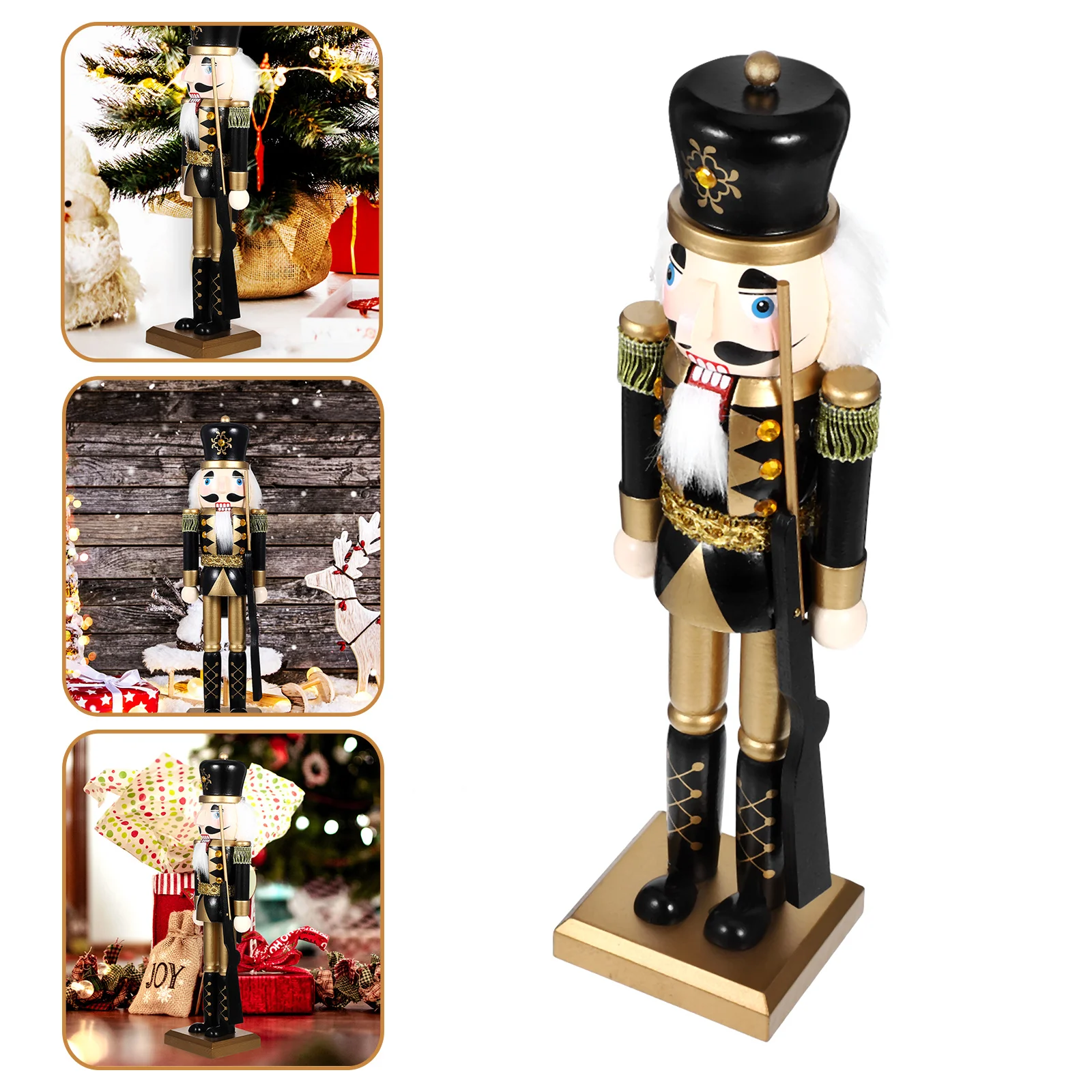 

Wooden Nutcracker Christmas Decoration Unique Gift Idea Xmas Table Ornament Craftsmanship Detail Design Wood Xmas Nutcrackers