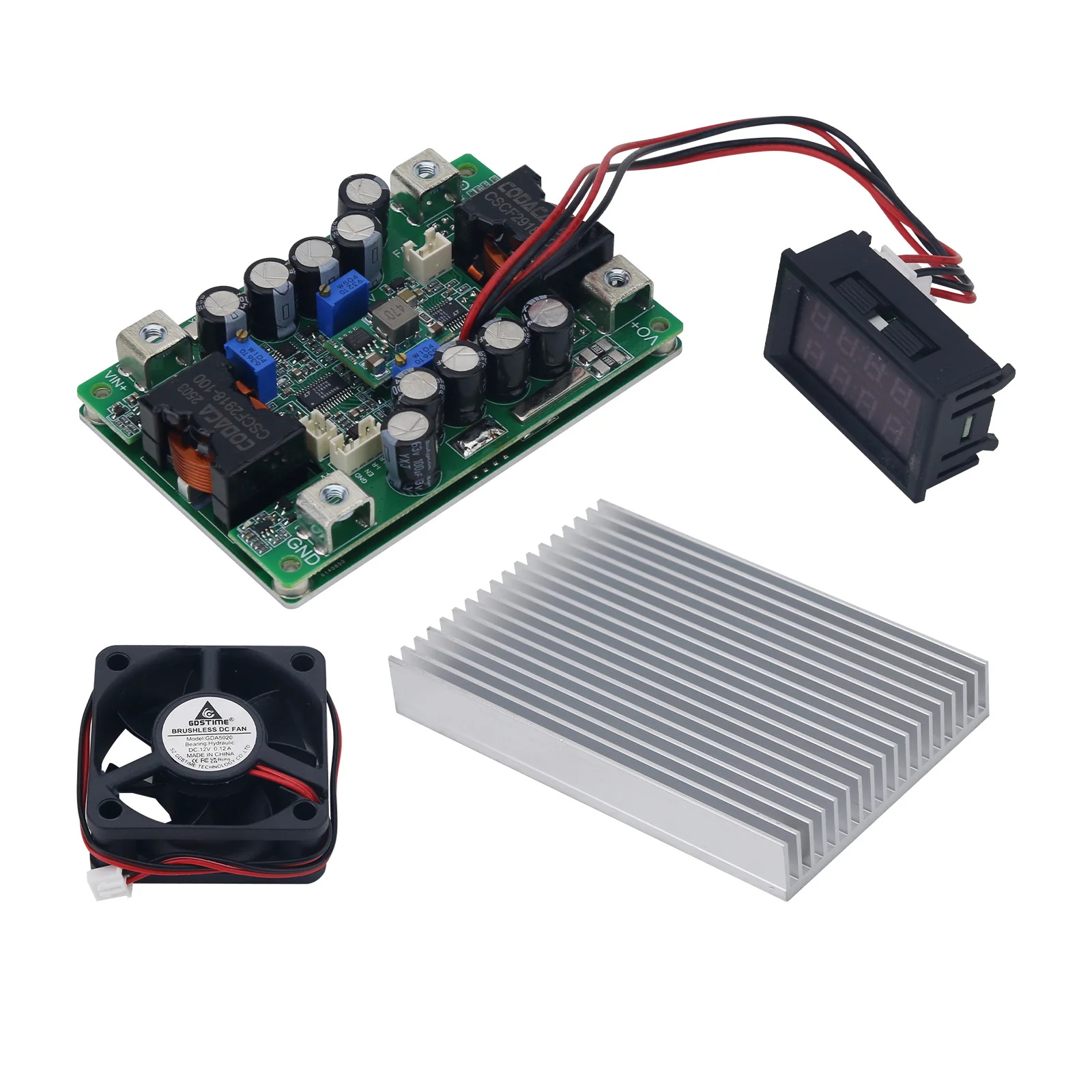 2026 YF-BKT60V50A 50A/12-60V DC Automatic Buck Boost Converter Step up Down Converter Full Set CC CV