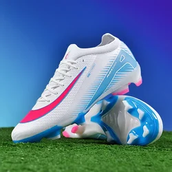 Nowe męskie buty piłkarskie do uprawiania sportów na świeżym powietrzu treningowe ultralekkie antypoślizgowe buty piłkarskie meczowe treningowe sportowe korki trawa Futsal unisex