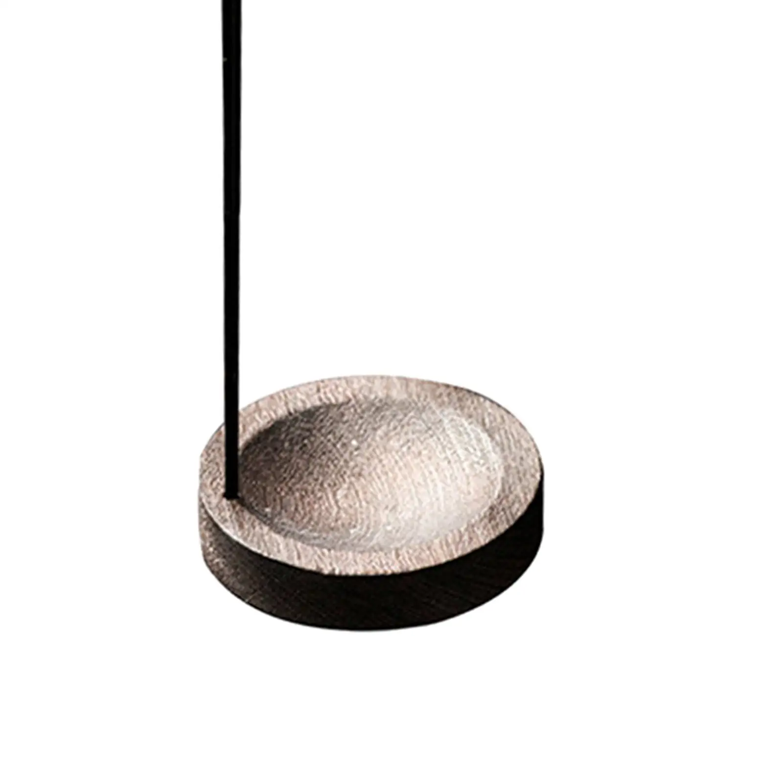 Round Wood Incense Tray Burner Upside Down Design Ash Catcher for Sticks Home Decoration Gift