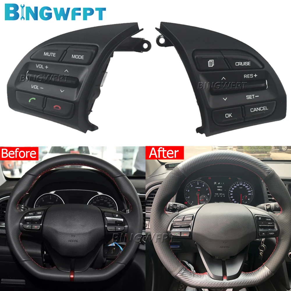 New Button For Hyundai Elantra 1.4T 2016 2017 2018 2019 Cruise Control Buttons Steering Wheel Button