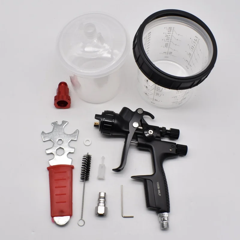 1000B HVLP Spray Gun Gravity Feed Air Paint Sprayer 1.3mm Nozzle 600ml Cup for Car Auto Body Furniture Woodworking Painting High