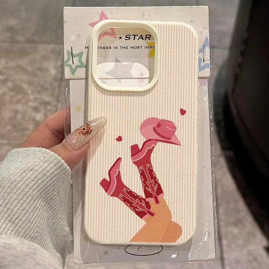 

Retro Western Cowboy Boot Striped Pattern TPU Soft Phone Case For Xiaomi 15T Pro 14T 13T 14 13 Poco X7 X6 X5 F5 F7 Pro F6 Cover