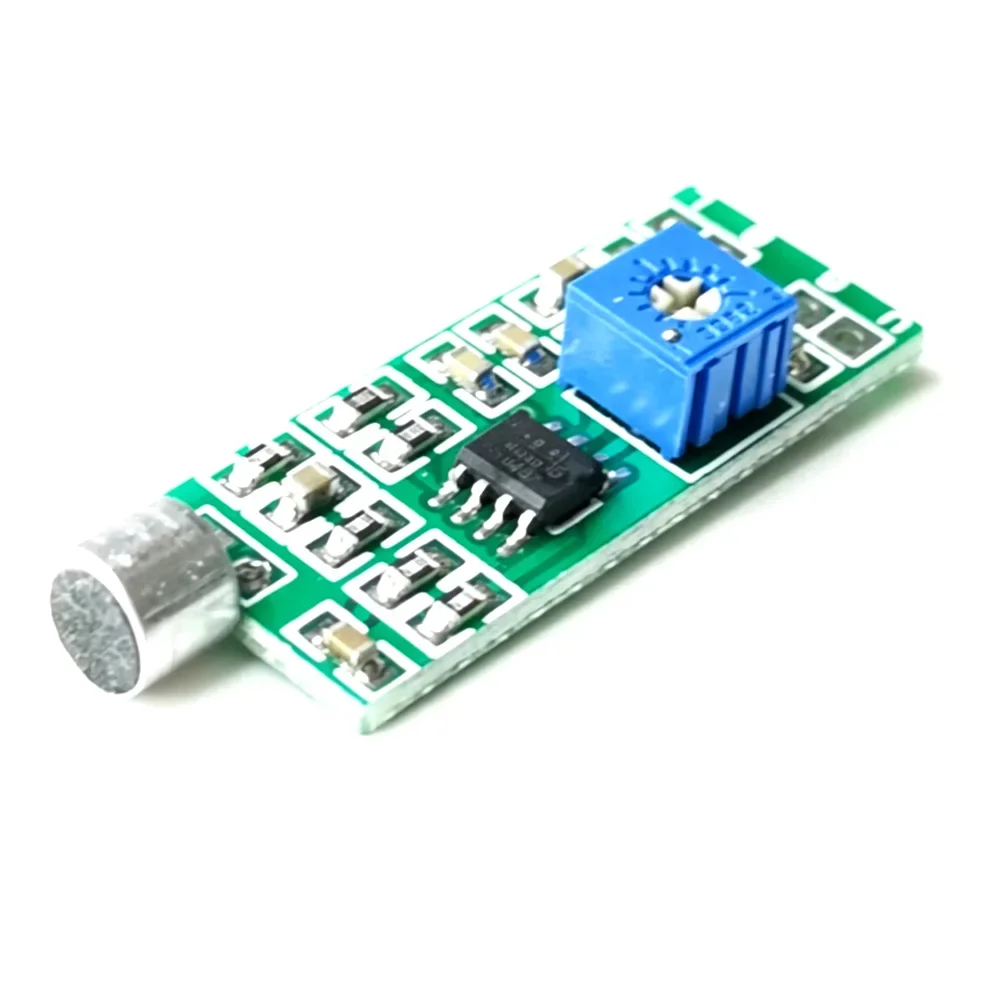 Microphone Preamplifier Board Adjustable Gain Mic Pickup Audio Amplifier Module Voice Collector DIY Electret Condenser