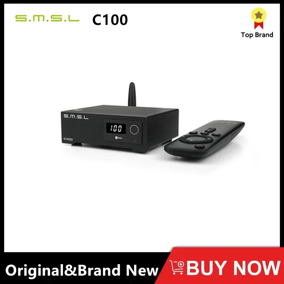 

SMSL C100 USB MQA DAC AK4493S XMOS XU316 DSD512 32Bit 768KHZ CK-03 Clock Optical Coaxial Bluetooth Decoder With Remote Control