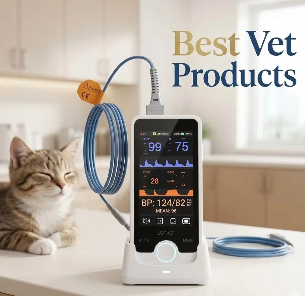 Veterinary Hospital Supplies Pet  Pressure NIBP  With Charging Base 4 Inch Touch Screen For Pets Spo2 PR