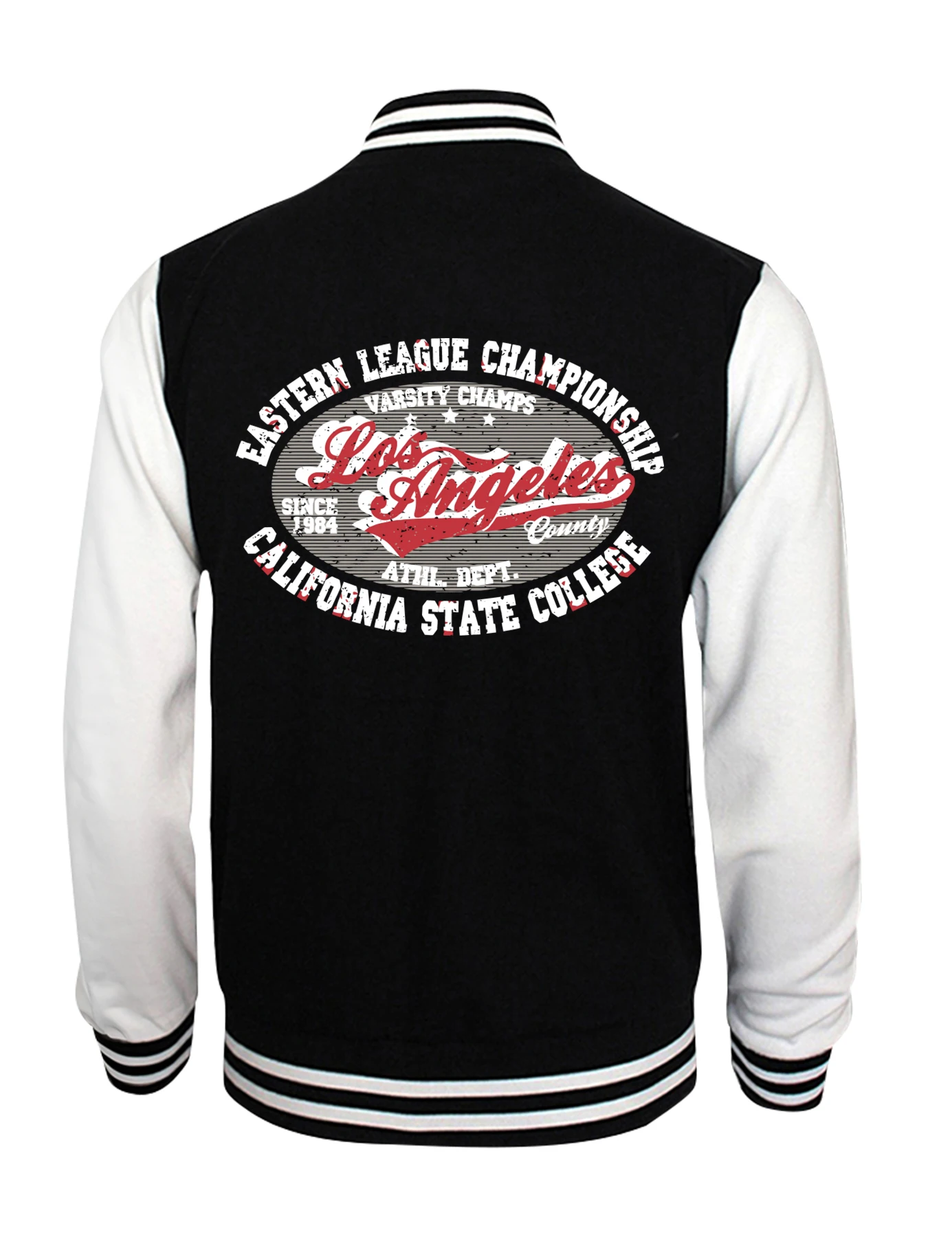 

Los Angeles California State Printing Baseball Jacket Men Casual Loose Streetwear Autumn Fleece Clothing American Hip Hop Coat