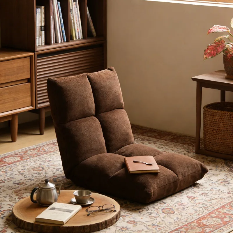 Japanese-style multi-functional tatami foldable lazy sofa single flannel small apartment leisure chair bed back chair