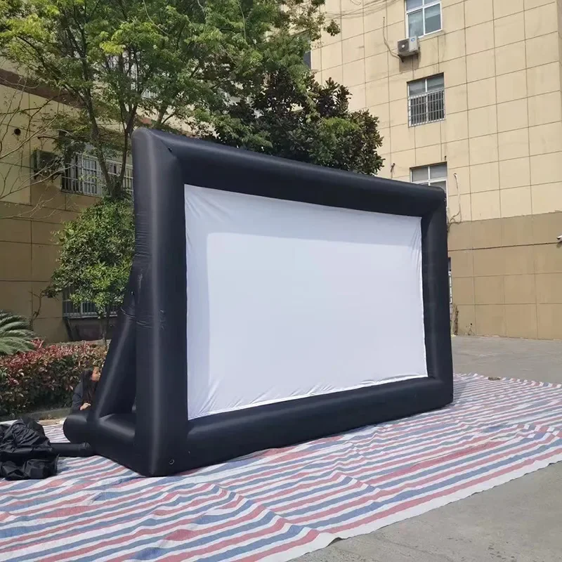 JMZ Inflatable Movie Screen Outdoor Portable Projection Wall for Home Theater Camping Advertising High Definition Air Mold