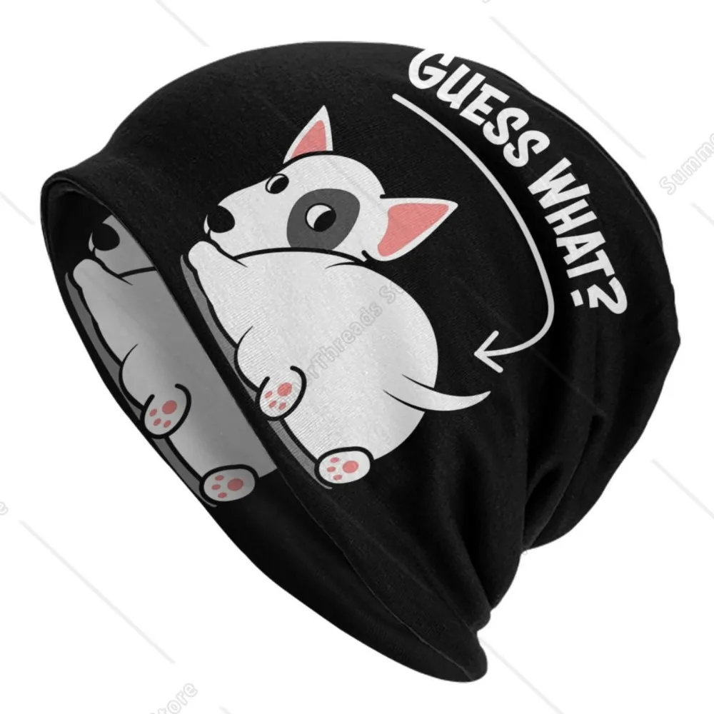 Bull Terrier Hund Beanie Cap Unisex Winter Warme Motorhaube Homme Strickmütze Coole Outdoor Tier Haustier Welpen Skullies Beanies Hüte