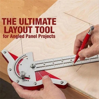 Adjustable Protractor Angle Finder Woodworkers Edge Ruler Stainless Steel Protractor Angle Finder Arm Measuring Ruler Tool