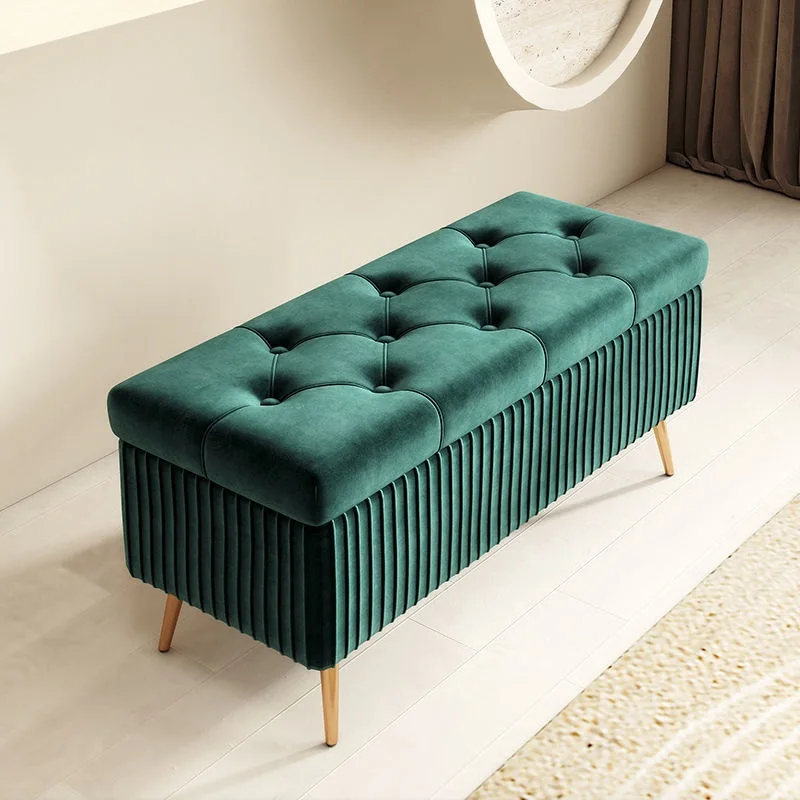 Nordic Fabric Ottomans Bench Home Living Room sofa Creative Doorway Corridor Shoe Changing Stools Room Storage chair