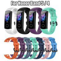1PC Silicone Wrist Strap For Honor Band 5 4 Smart Watch Wristband Replacement Watch Band For Honor Band 5 4 Accessories