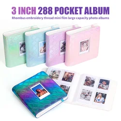Instax 3 inch, 288 Pockets Hollow Cross - stitch Photo Album for Instax mini film ,Card Collection Book
