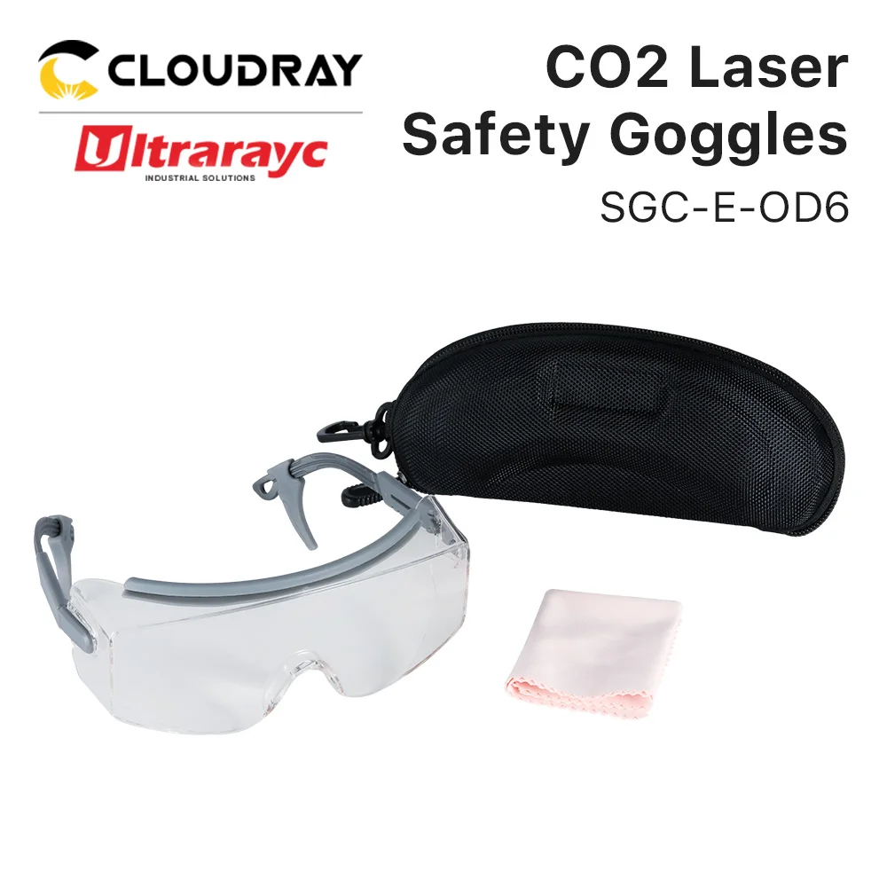 Ultrarayc 10.6um CO2 Laser Safety Goggles OD6+ Transparent Protective Glasses Shield Protection Eyewear for Co2 Laser Machine
