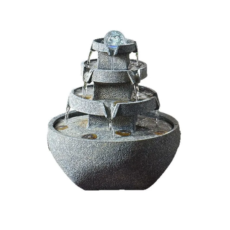 

lowing Water Fountain Ornament Circulating Company Desk Decoration Living Room