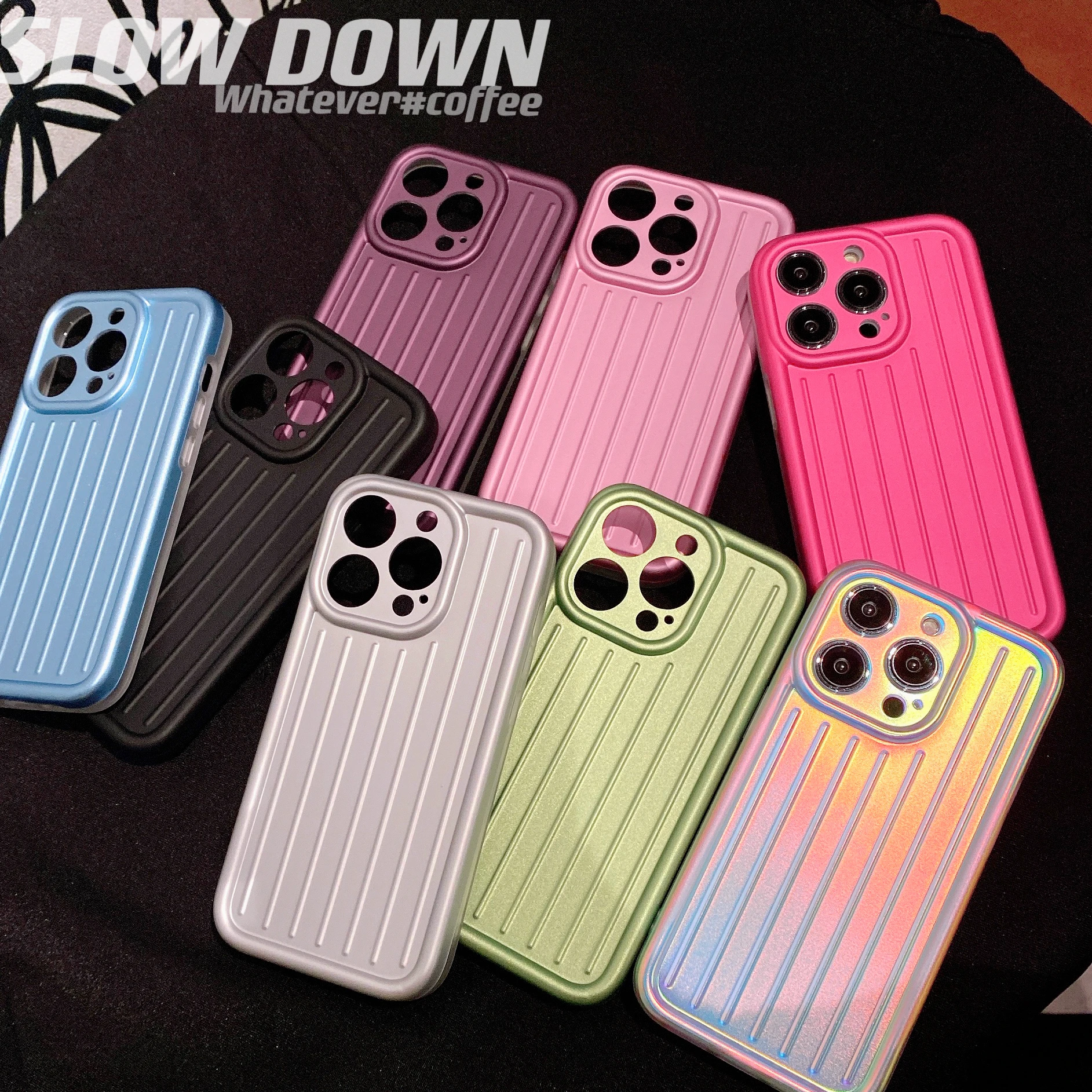 Fashion Luxury Stripe IMD Soft Silicone Phone Case For Iphone 11 12 13 14 Pro MAX 14plus 13pro Two-color Border Back Cover Capa