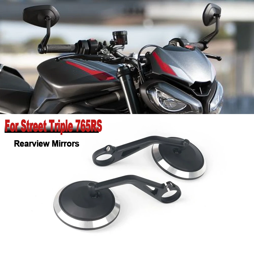 

For Street Triple S 765 765RS 765R Bobber T120 Daytona 660 675 NEW Motorcycle Accessories Handlebar Rearview Mirror a pair