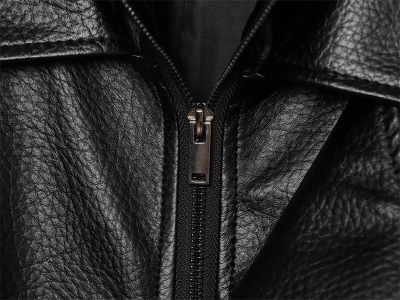 Guobioziy 2026 Fall New Women's Jacket 2026 Fall New Release Loose Faux Leather Biker Jacket Parka European and American Style
