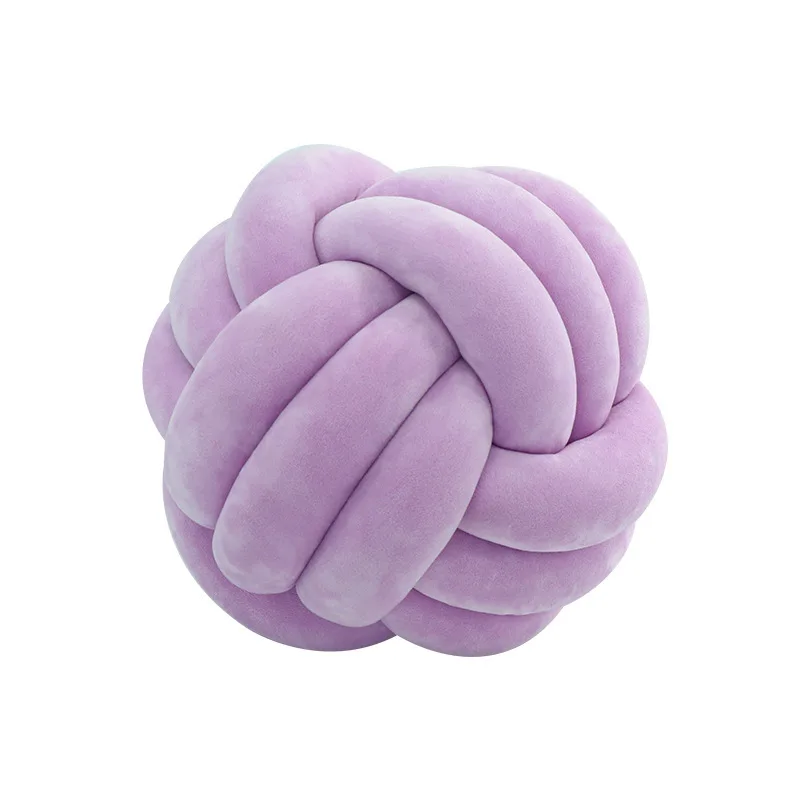 Baby Pillow Candy Color Nordic Wind Hot Selling Round Knot Pillow Decoration Photography Props Gift Soft and comfortable Purple