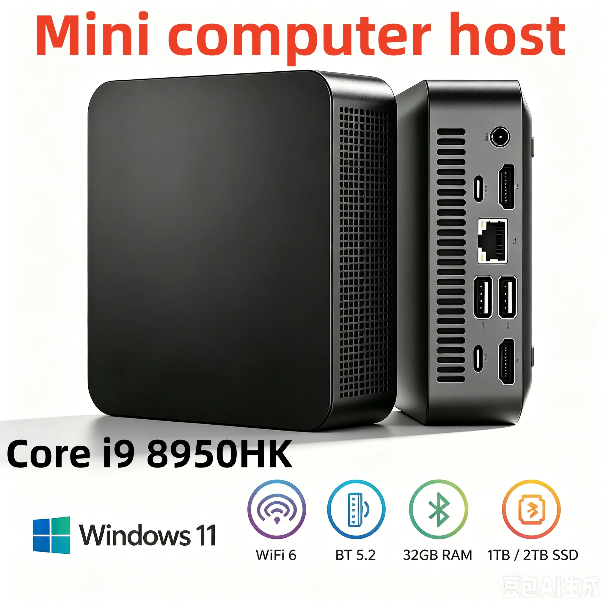 NUEVO LENO ini PC para juegos AMD Intel i7-8950U 16GB RAM 1TB SSD Mini PC Gamer WiFi6 Tipo C USB Windows 11 Pro Computadora portátil