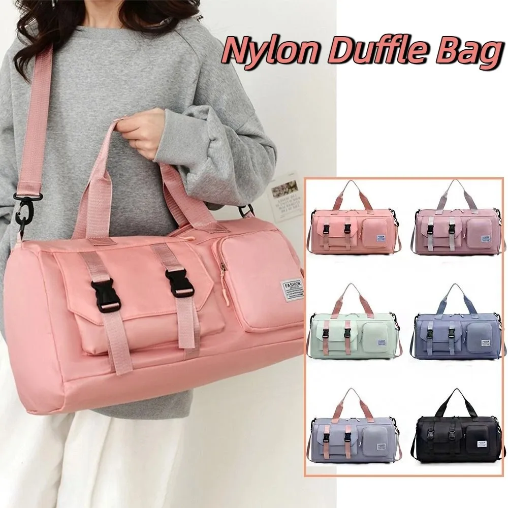 

Oxford Travel Luggage Bag Sturdy Foldable Nylon Duffle Bag Multi-functional with Shoe Compartment Large Capacity Handbag