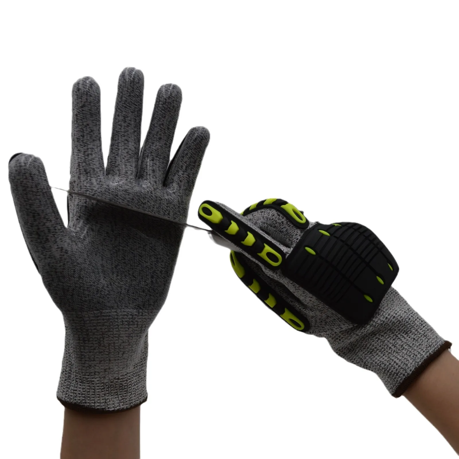 Liquid Silicone TPR Impact Gloves – Cut Level 5 Anti-Wear, Anti-Crash, No Mark, for Mining, Oil & Riding
