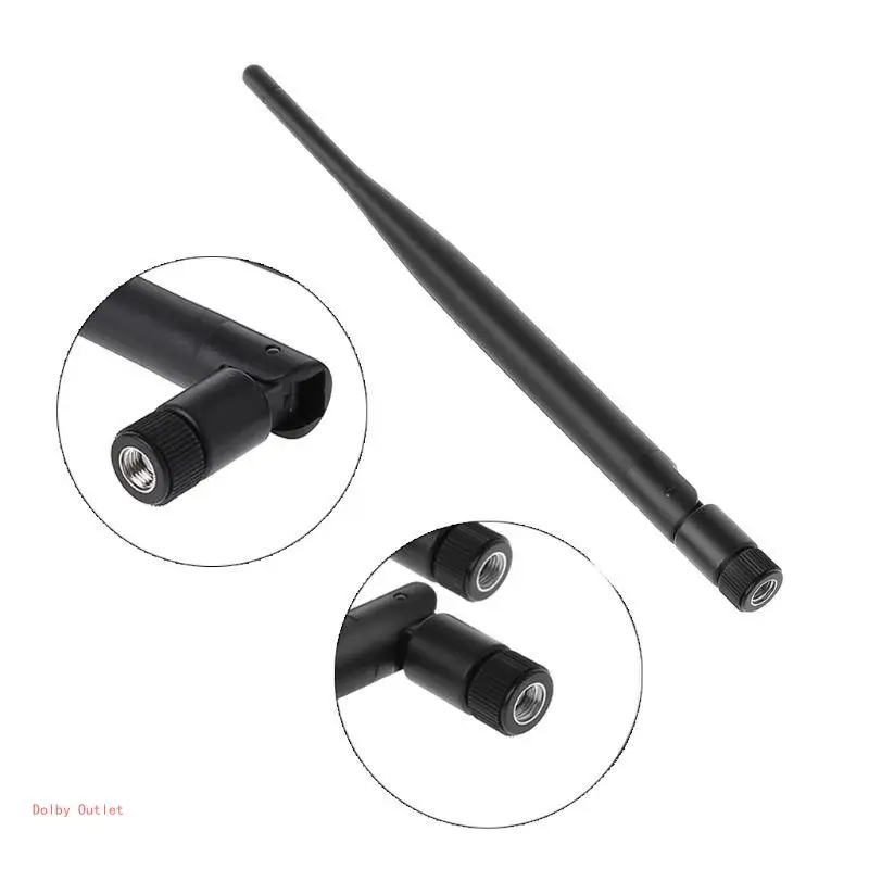 Dual Band Antenna 6dBi for WiFi Router RP-SMA 2.4GHz 5GHz +2 30cm U.fl / IPEX MHF4 Cable Rang Pigtail Antennas Set