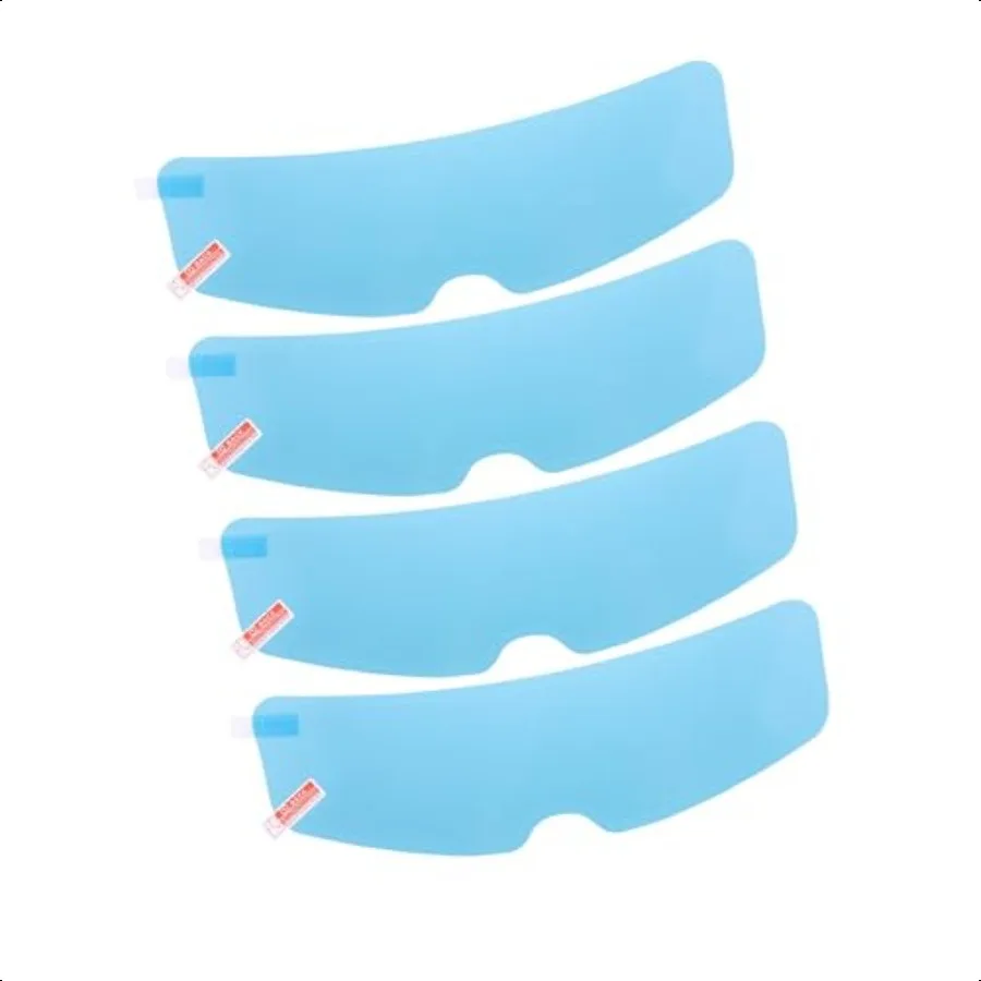 

4pcs 9.65x2.87 Rain Proof Film for Motorcycle Helmet Universal Anti Rain Shield Film Lens Sticker Durable Nano Coating Sticker